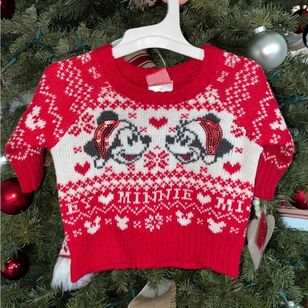 Mickey & Minnie Newborn Sweater